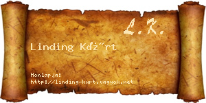 Linding Kürt névjegykártya